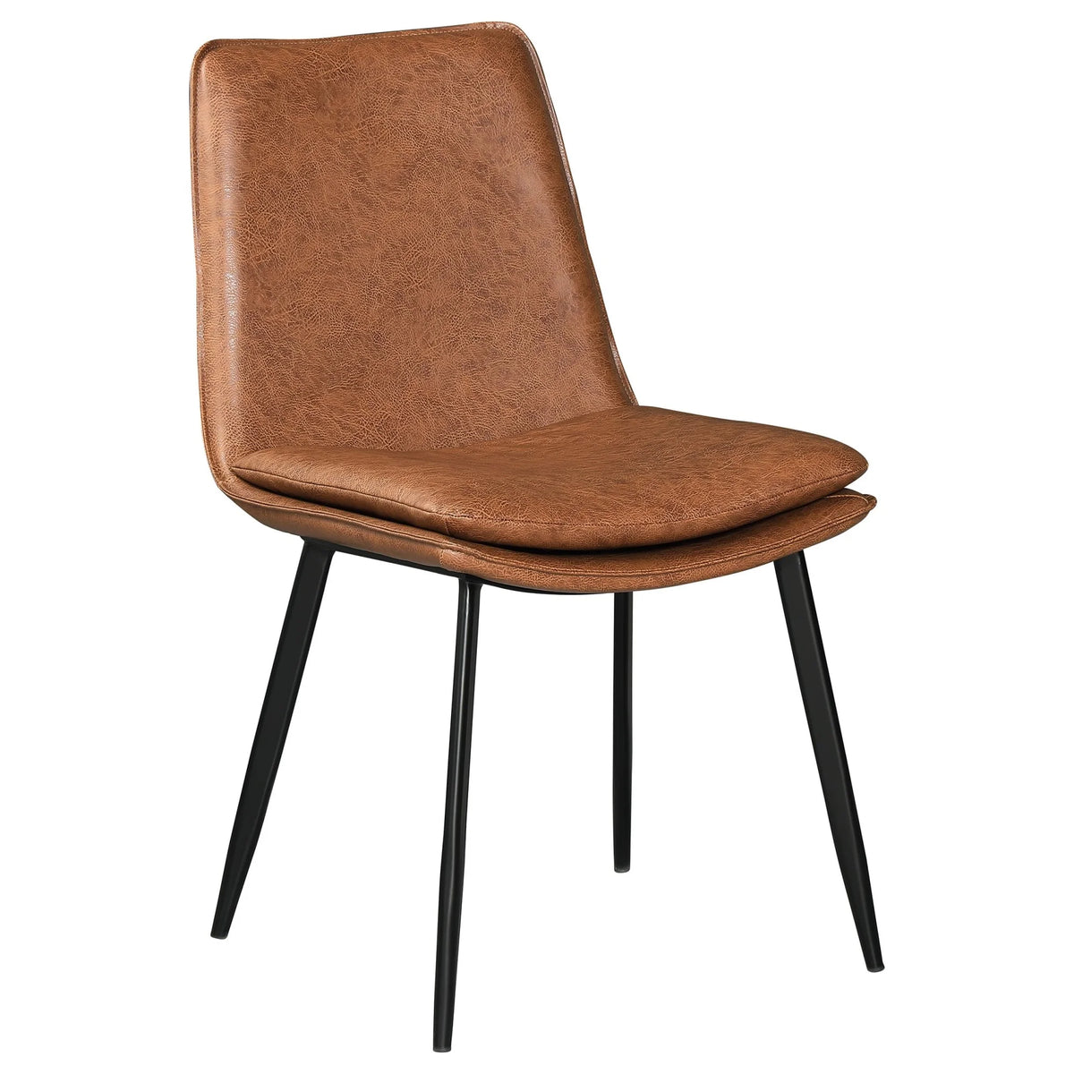 Faux Leather Padded Seat Dining Side Chair I49218
