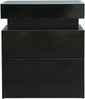 White 2 Drawer LED End Table K744191