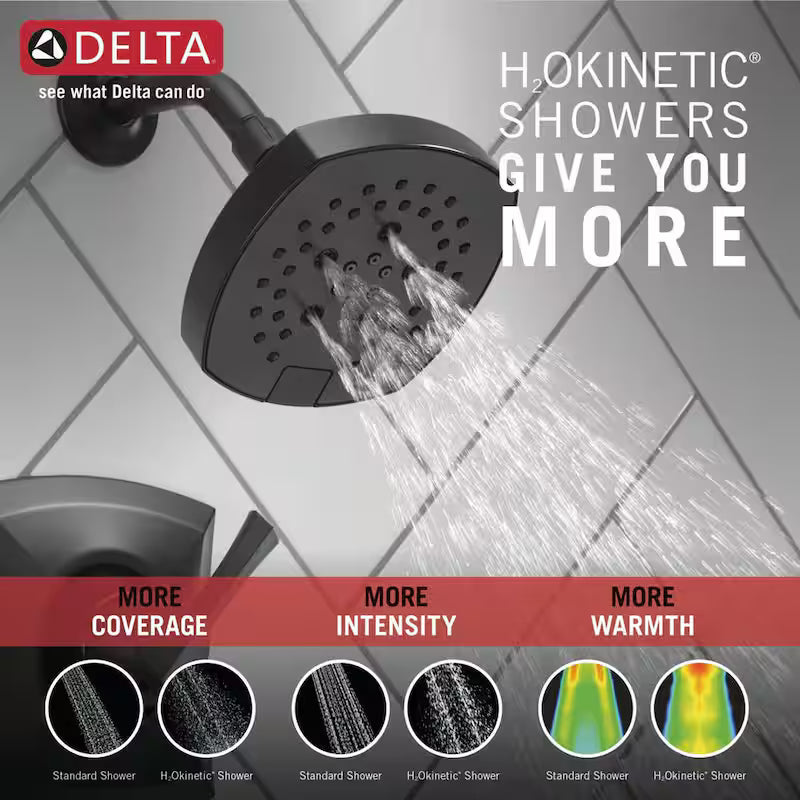 Single-Handle 5-Spray Tub and Shower Faucet Matte Black Q327