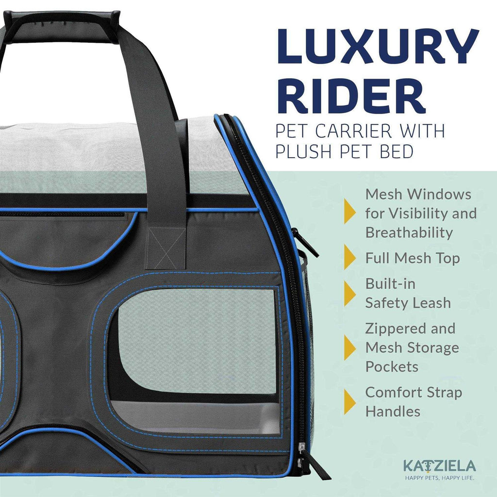 Pet Carrier with Removable Wheels and Double Telescopic Handle Q534