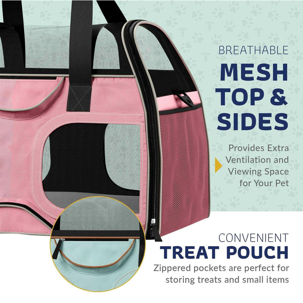 Pet Carrier with Removable Wheels and Double Telescopic Handle Q534