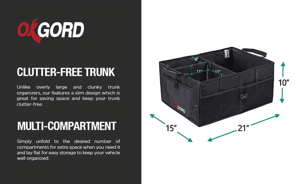 Auto Trunk Storage Organizer Bin with Pockets H3523
