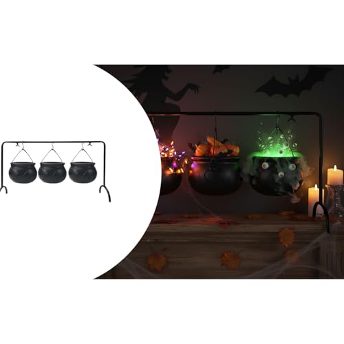 Black Cauldron Set with Stand O6967