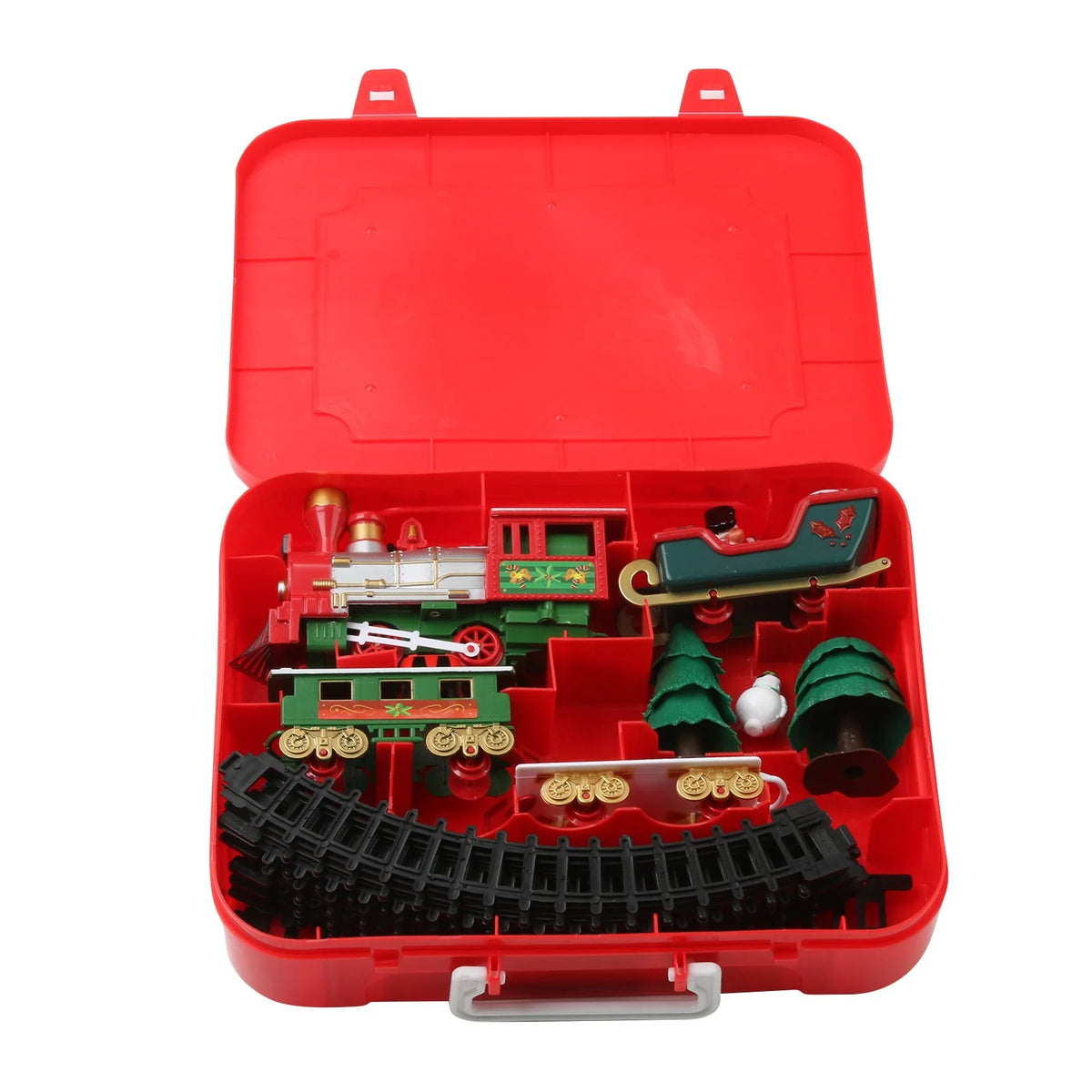 Battery Operated Toy Train Set with Railway Tracks X36955