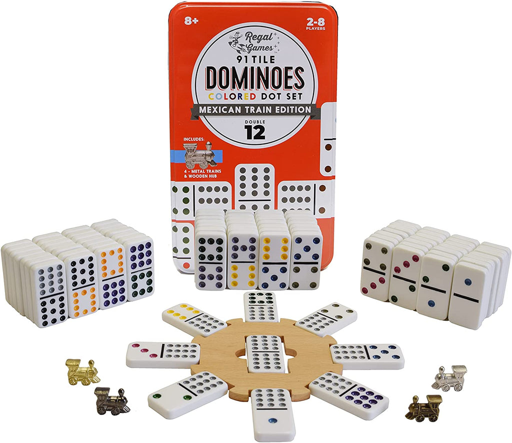 Mexican Train Dominoes Traditional Tile Game Y355534