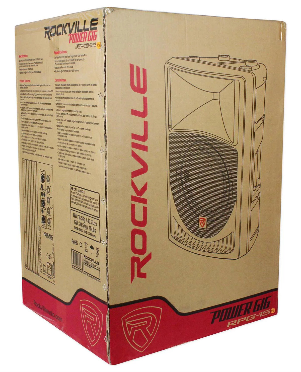 15" Powered Active 2-Way DJ PA Speakers V517884