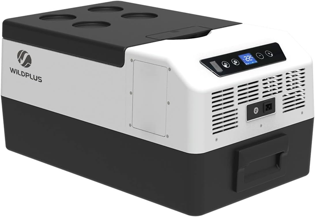 Car Refrigerator 16 Quart Car Fridge with 12/24V DC 100/240V AC Adapter N725