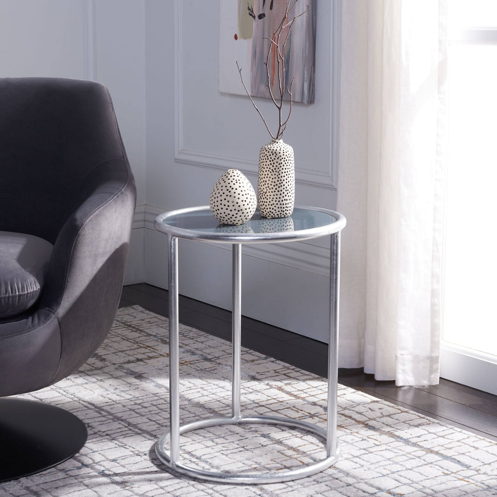 Silver/Grey Glass Top Accent Table A430626
