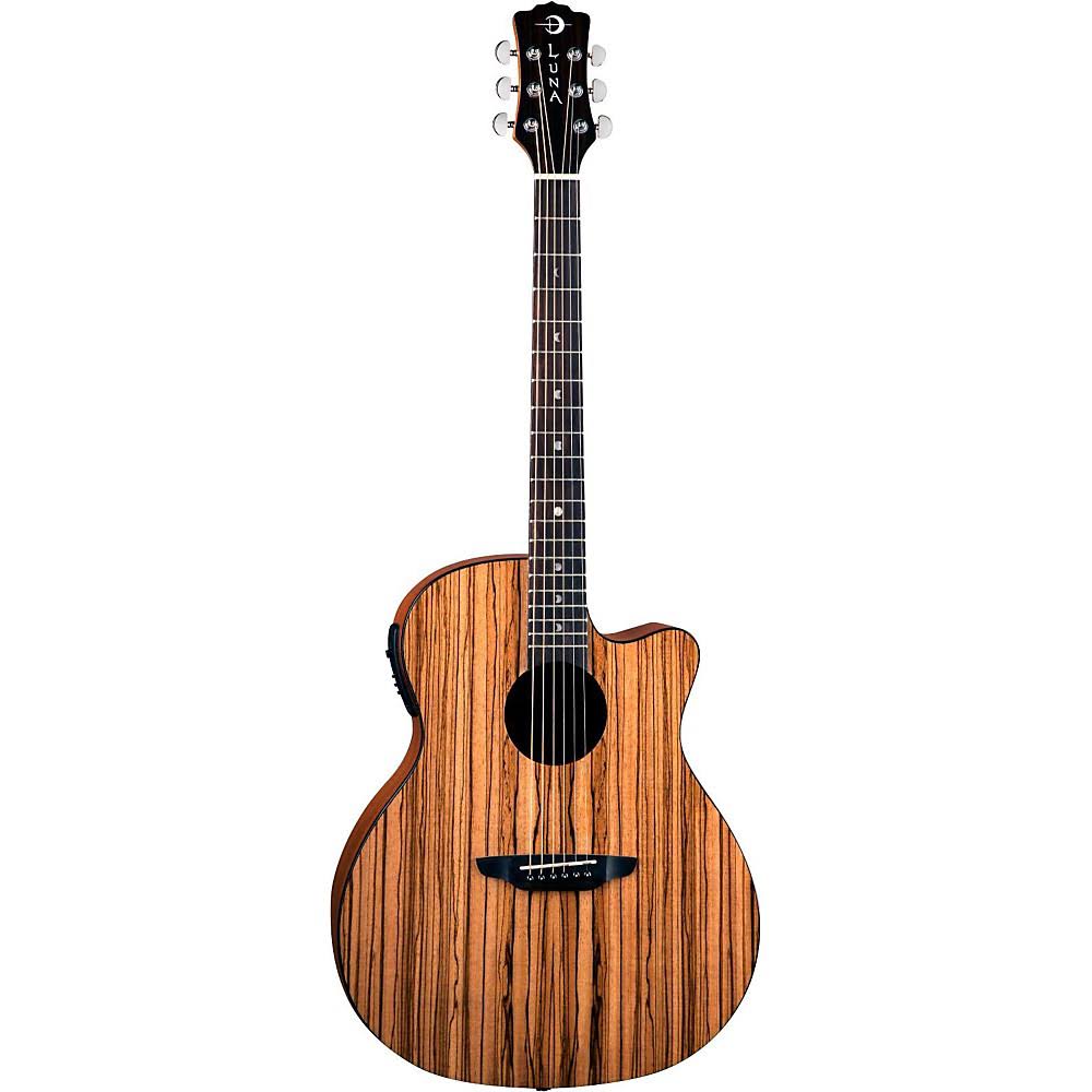 Zebra Grand Concert Acoustic-Electric Guitar Q27926