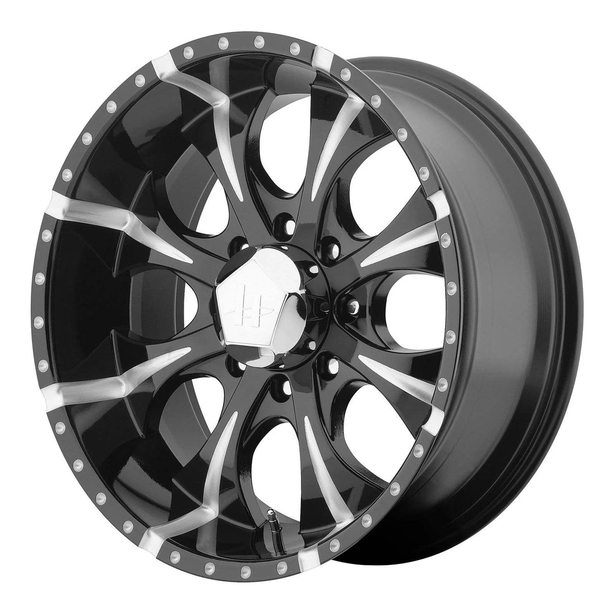 Black Milled 16x8 8x6.5 0mm Wheel U512