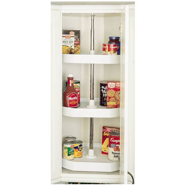 Almond Polymer 3-Shelf Lazy Susan E915