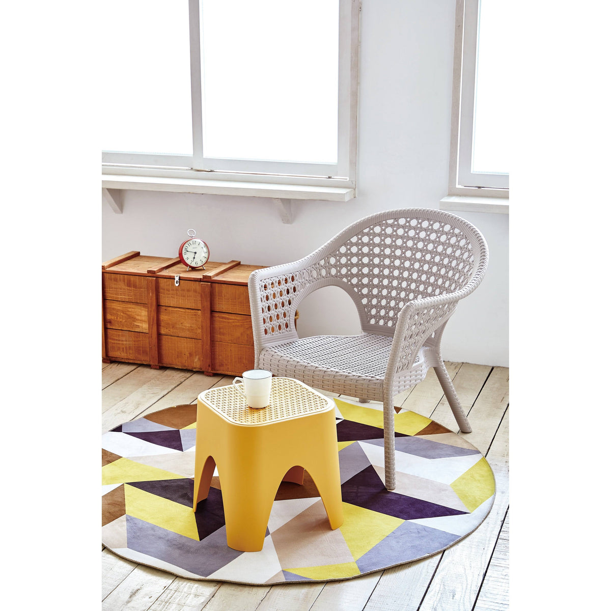 Green Stackable Rattan Top Side Table H50574