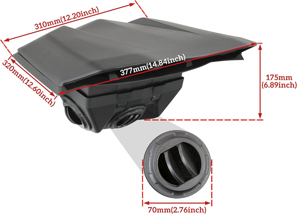 Flat Aluminum Roof Ram Air Kit F432