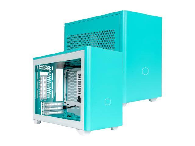 Caribbean Blue Mini-ITX Computer Case W356570