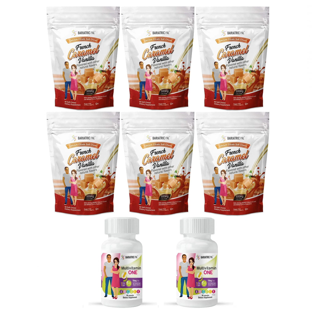 6-Month Supply Bariatric Multivitamin Capsules and Calcium Citrate Soft Chews O92721