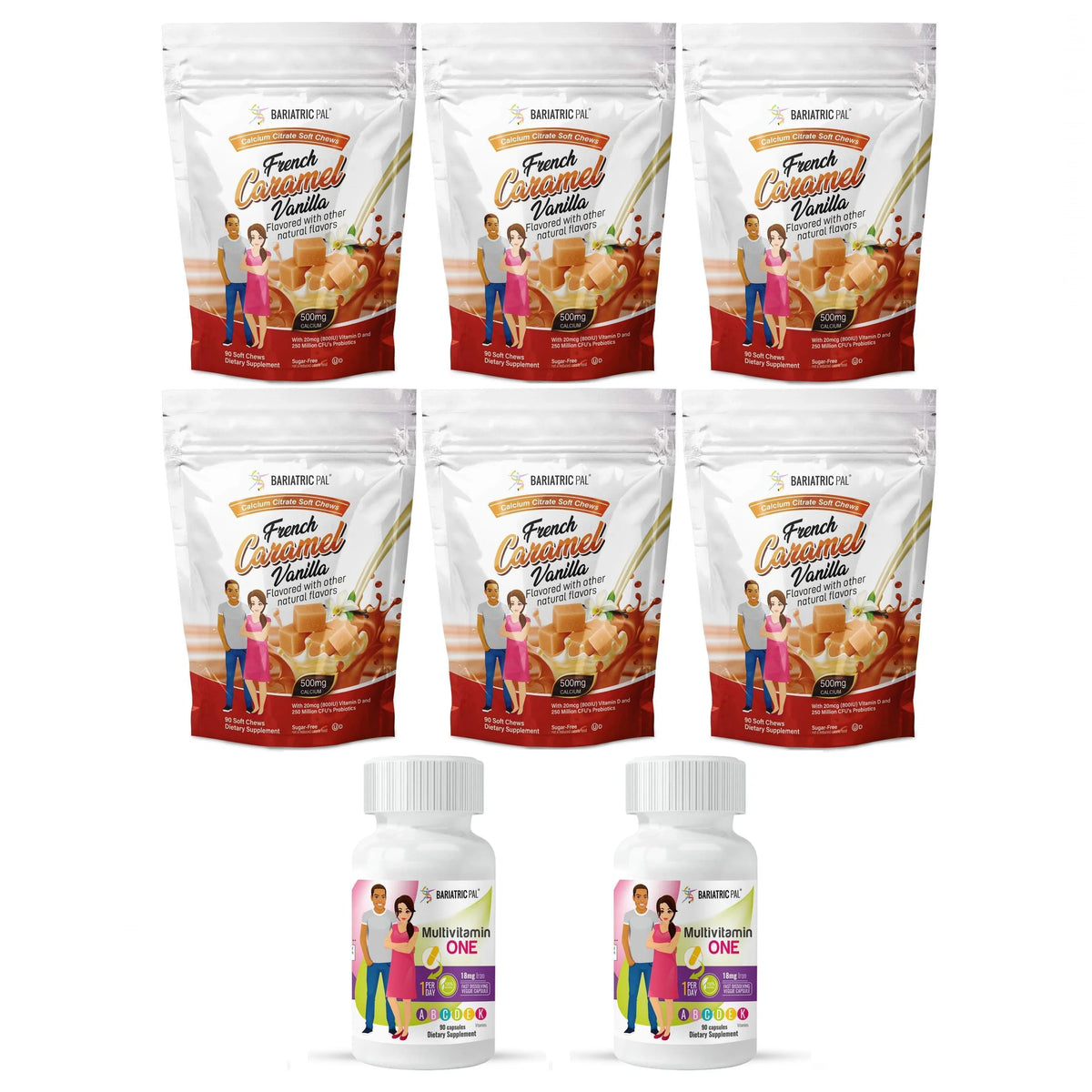 6-Month Supply Bariatric Multivitamin Capsules and Calcium Citrate Soft Chews O92721