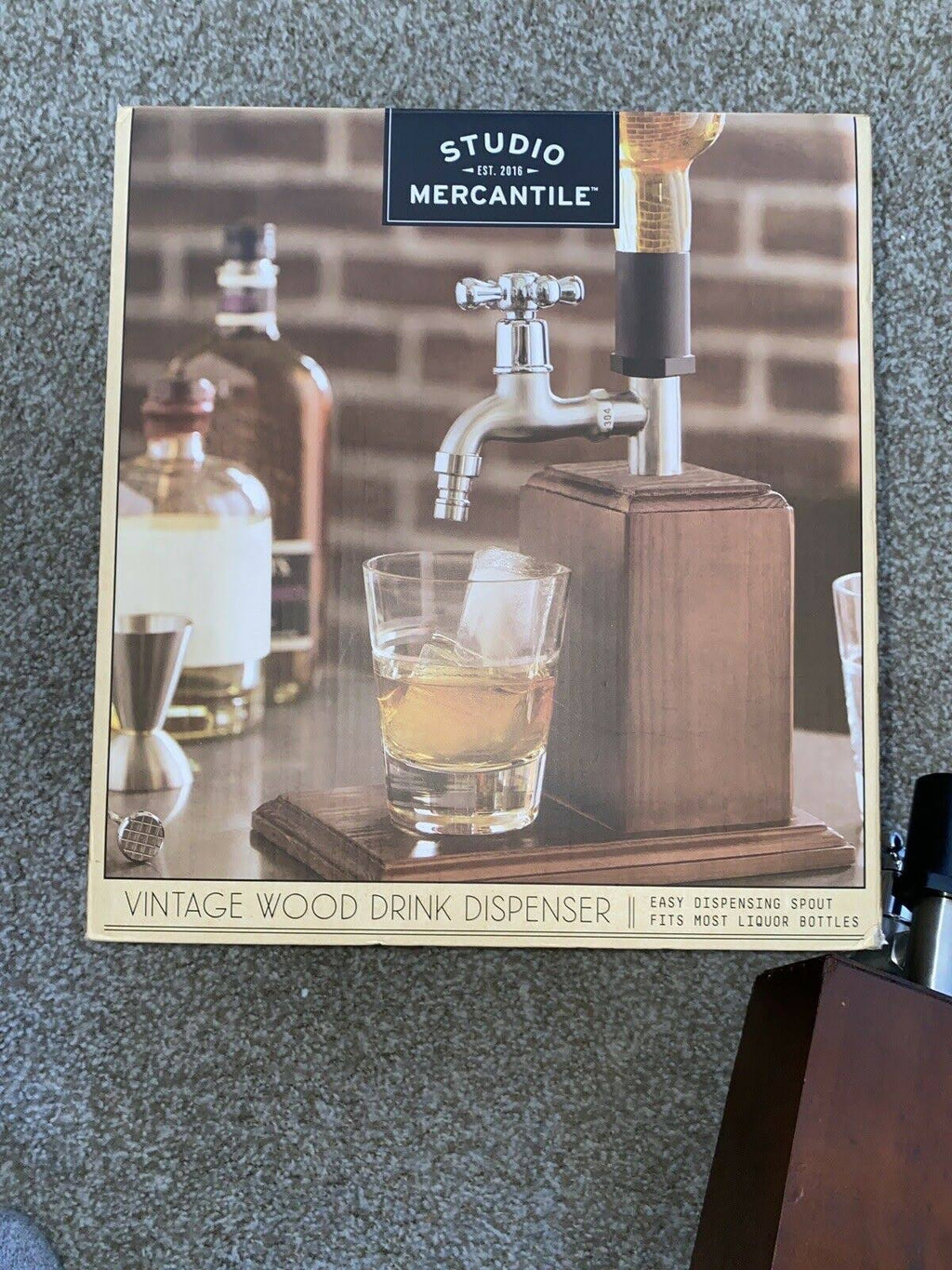 Vintage Wood Drink Dispenser L28592