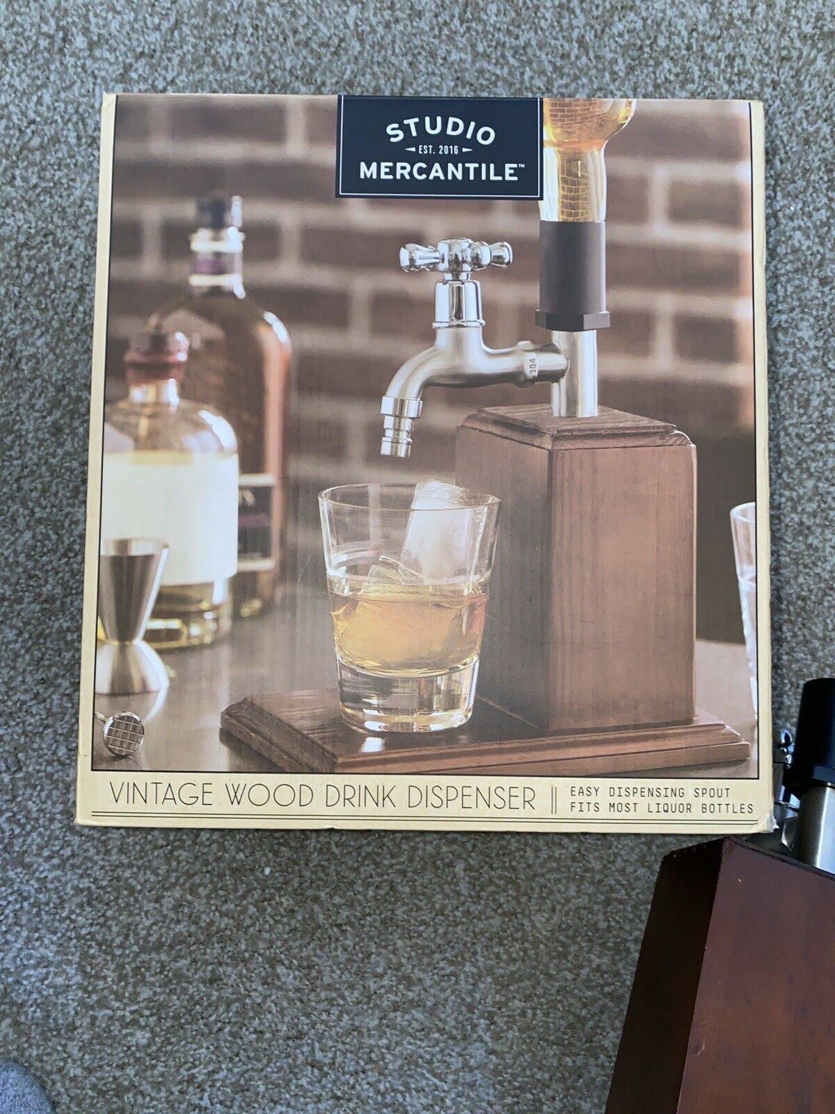 Vintage Wood Drink Dispenser L28592