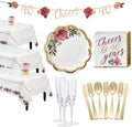 Metallic Gold 40th Anniversary Rose Tableware Supplies Z907