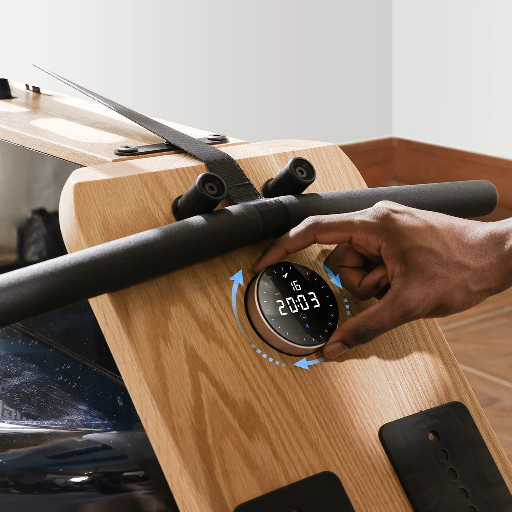 Foldable Solid Wood Rowing Machine D986418