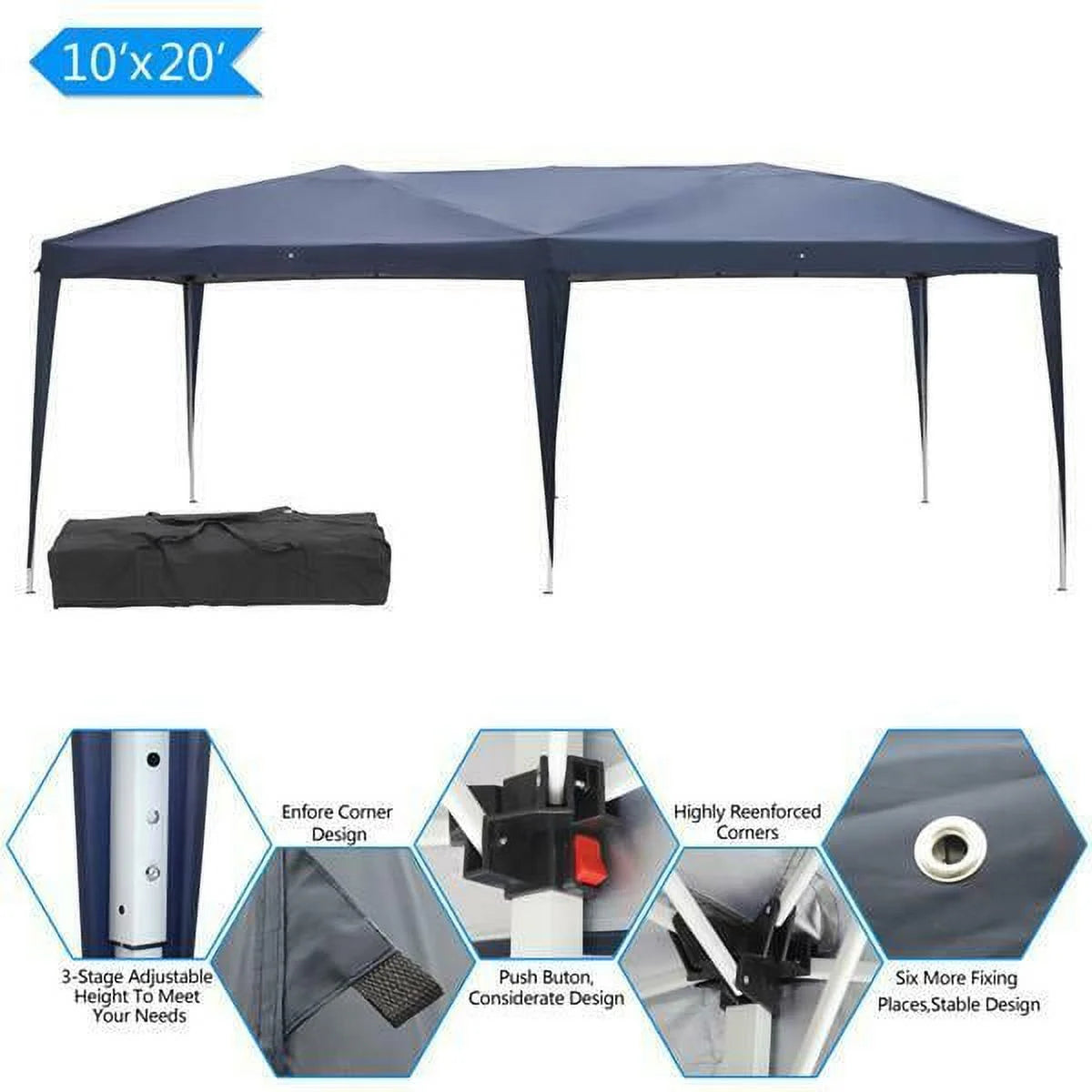 Blue Waterproof Folding Tent with Carry Bag X34647