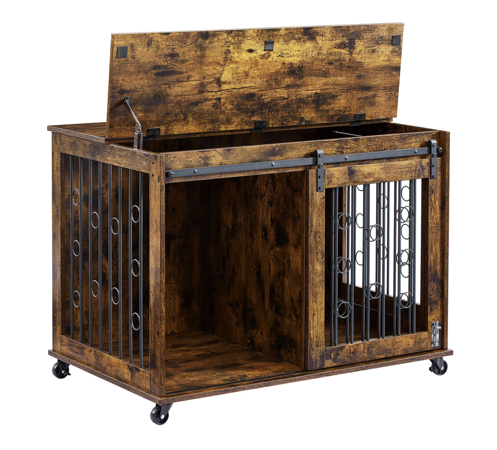 39" Dog Crate with Partition and Sliding Door Z2055