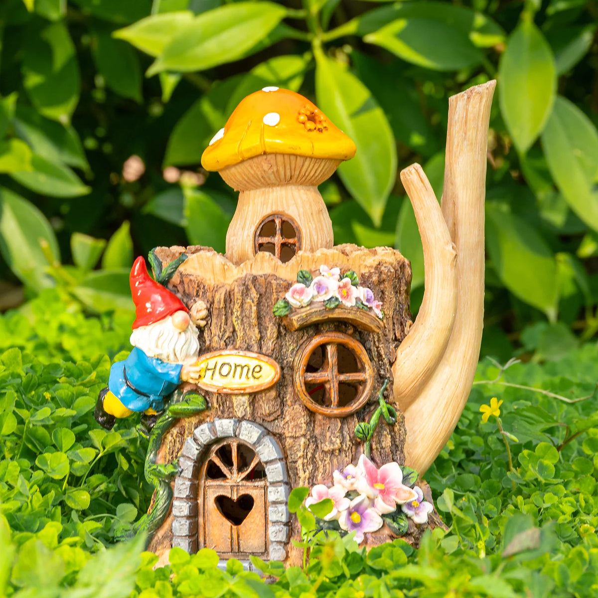 Garden Gnome Statue with LED Light G1299