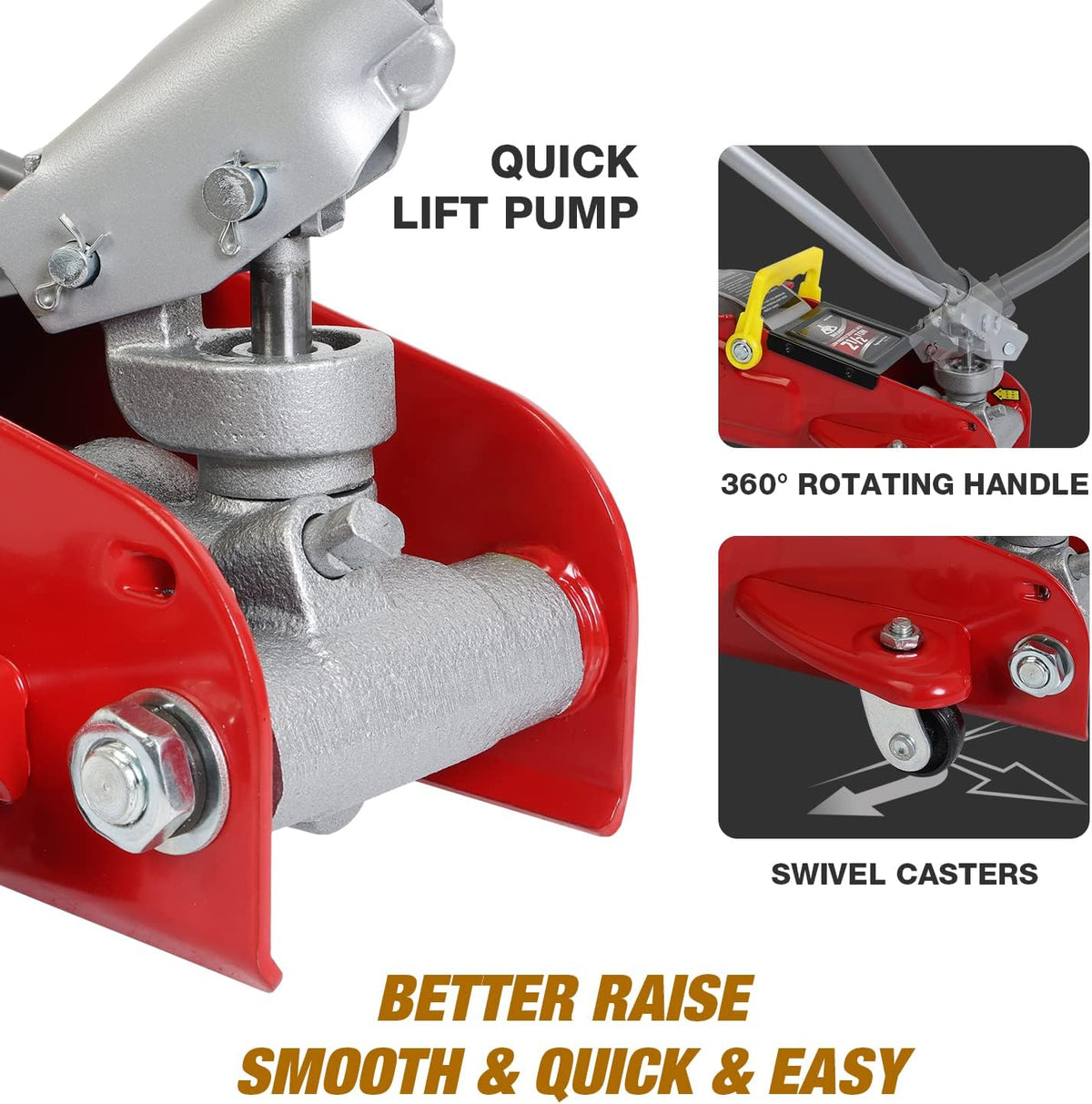 Red 2.5 Ton Hydraulic Floor Jack with Storage Case I3946