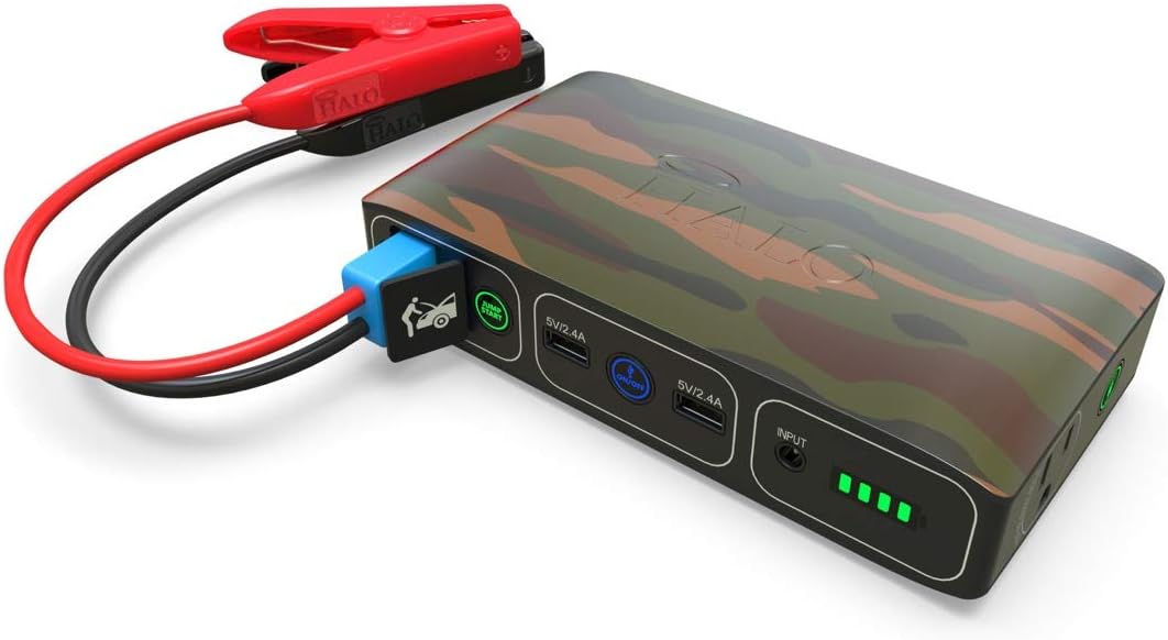 Black Graphite Portable Phone Laptop Charger Car Jump Starter with AC Outlet and Car Charger S8120