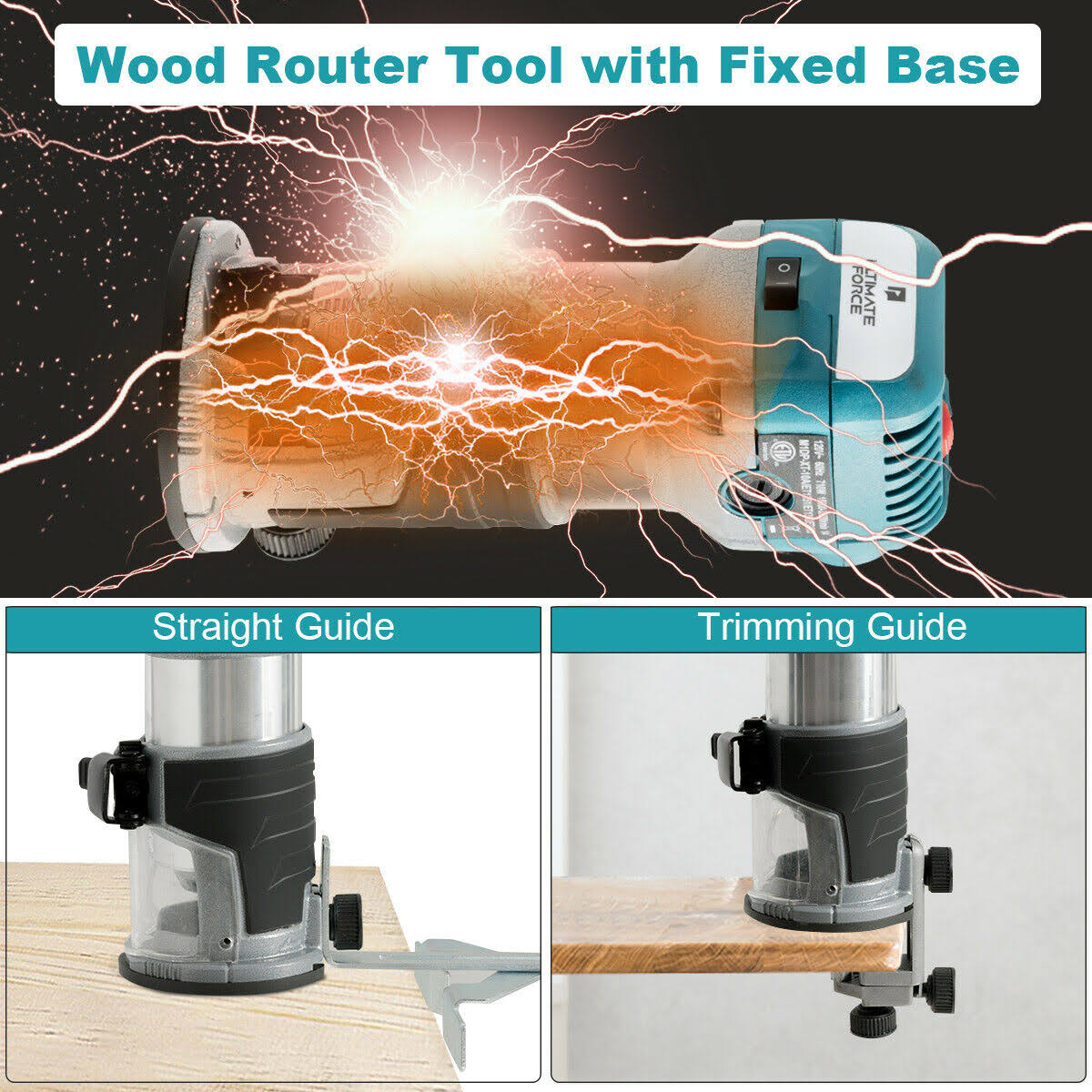 1.25HP Variable Speed Palm Router with Plunge Base V488487
