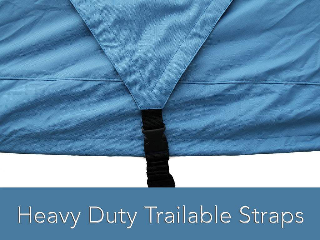 Blue Polyester Jet Ski Cover with Drawcord Hem F995723