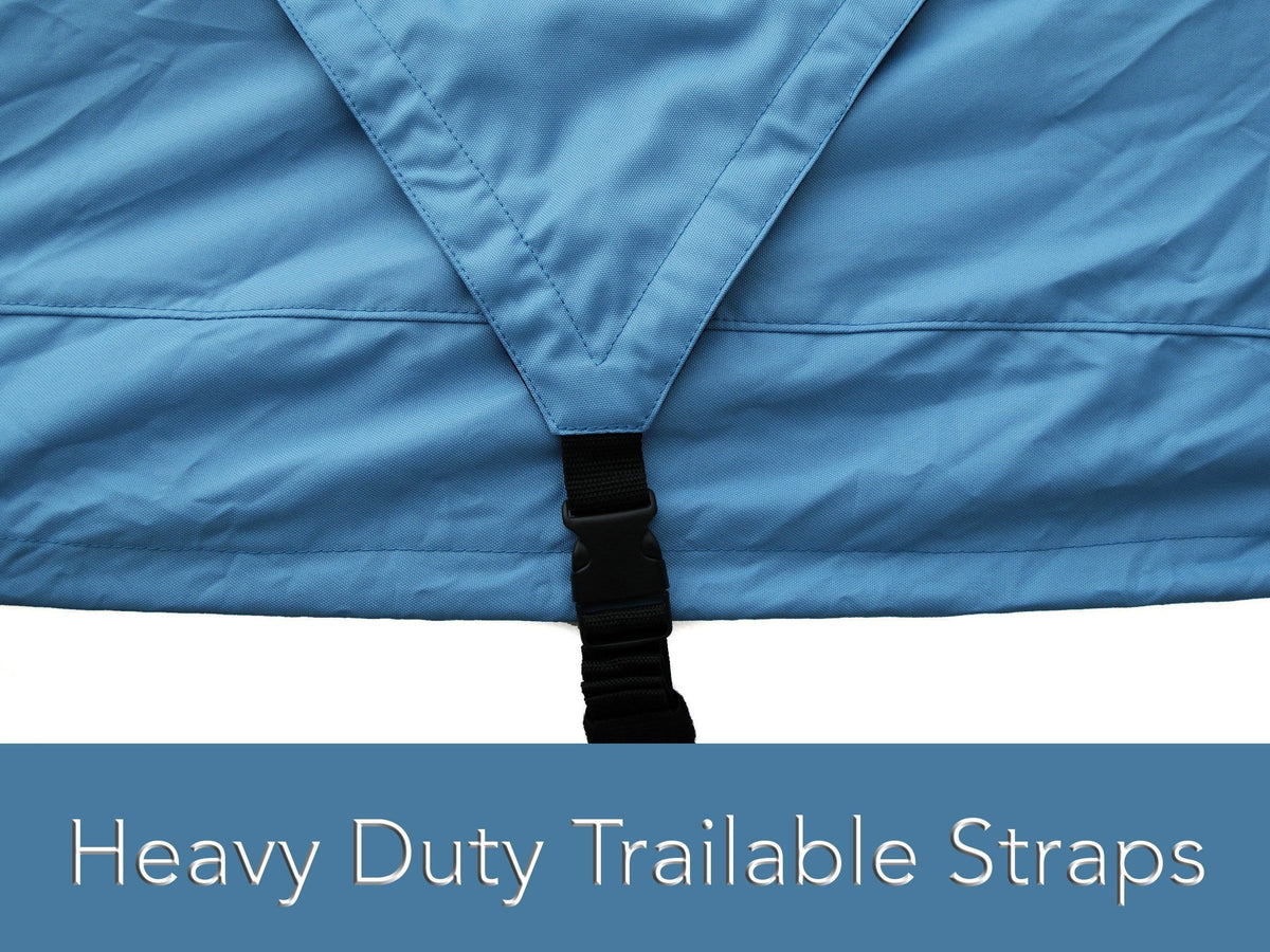 Blue Polyester Jet Ski Cover with Drawcord Hem F995723