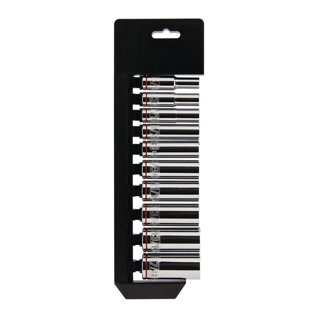 3/8 in. Drive SAE Chrome Deep Socket Set, 10-Piece N6277