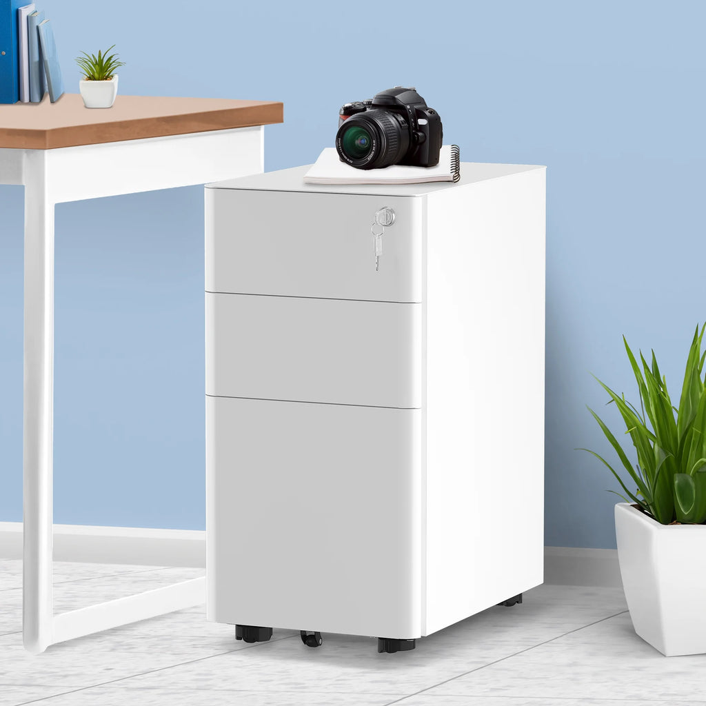 3 Drawer Metal Office Filing Cabinet with Keys W216143