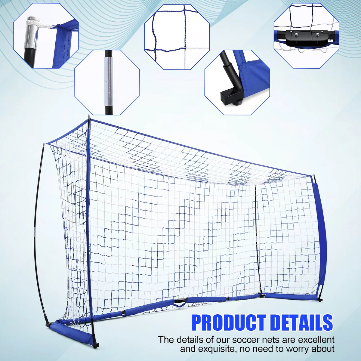 12 x 6 ft Portable Soccer Goal with Carry Bag N1177