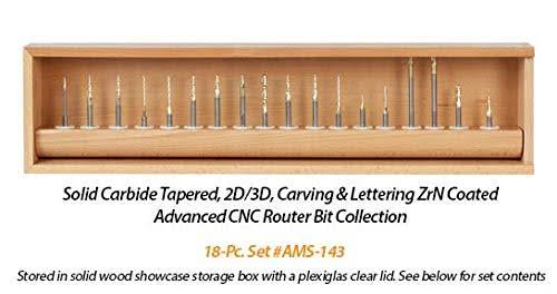 4-pc ZrN Coated 1/4x22 Shank Router Bit O885