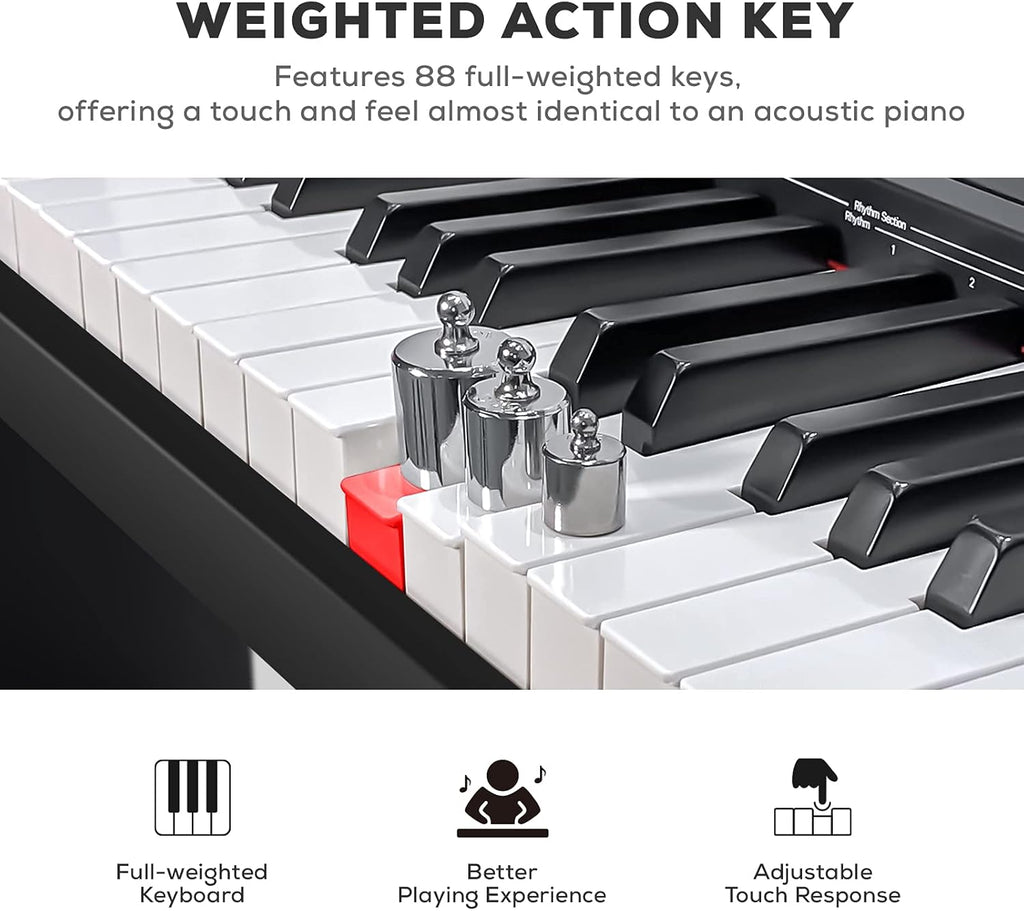 88 Key Full Size Weighted Digital Piano with Sustain Pedal L905351