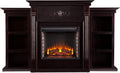Ivory Electric Bookcase Fireplace U42581