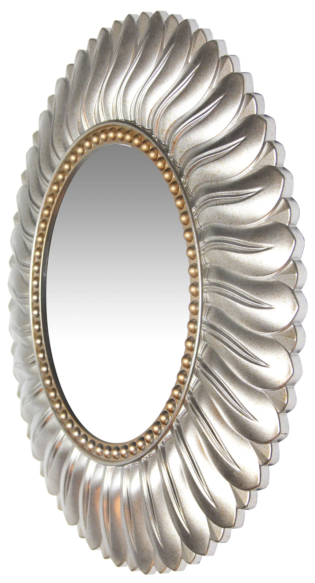 Gold Round 21.5-inch Wall Mirror O255935