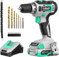 20V Cordless Drill and Impact Driver Combo Kit with 2 Pcs 2.0 Ah Battery and Fast Charger Z921680