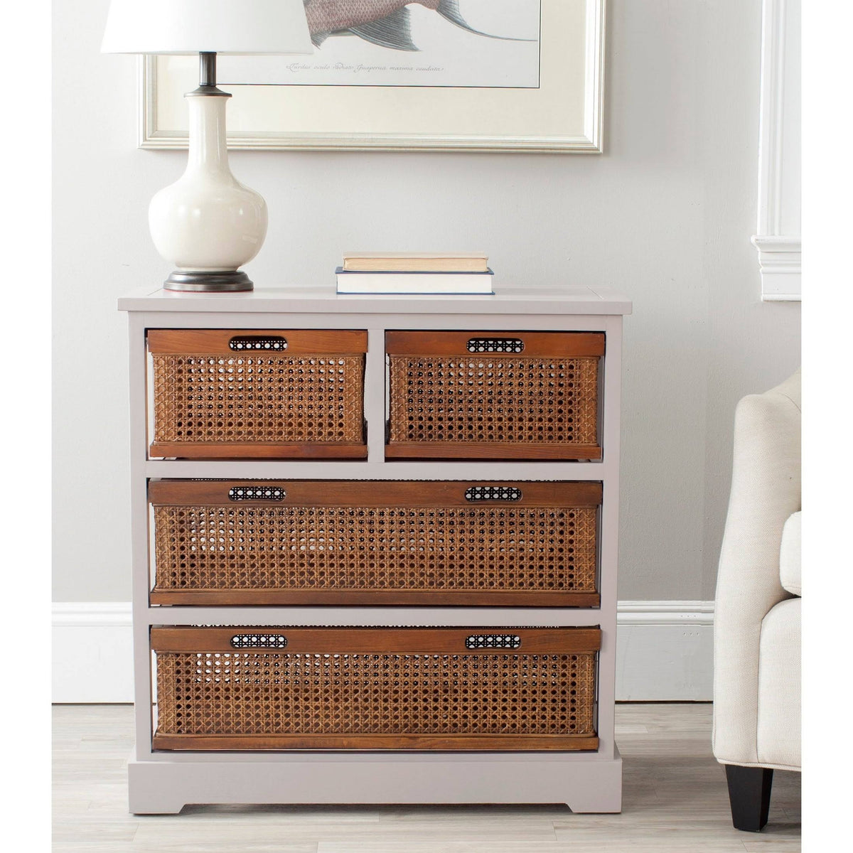 4 Drawer Storage Unit Grey N664