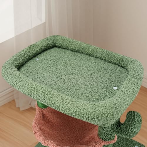 37.4" Green Cat Tree Tower with Condos S2208