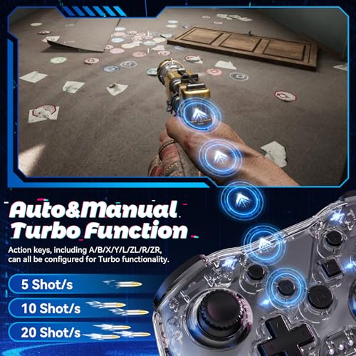 Wireless Controller with RGB Backlight and Adjustable Turbo V877130