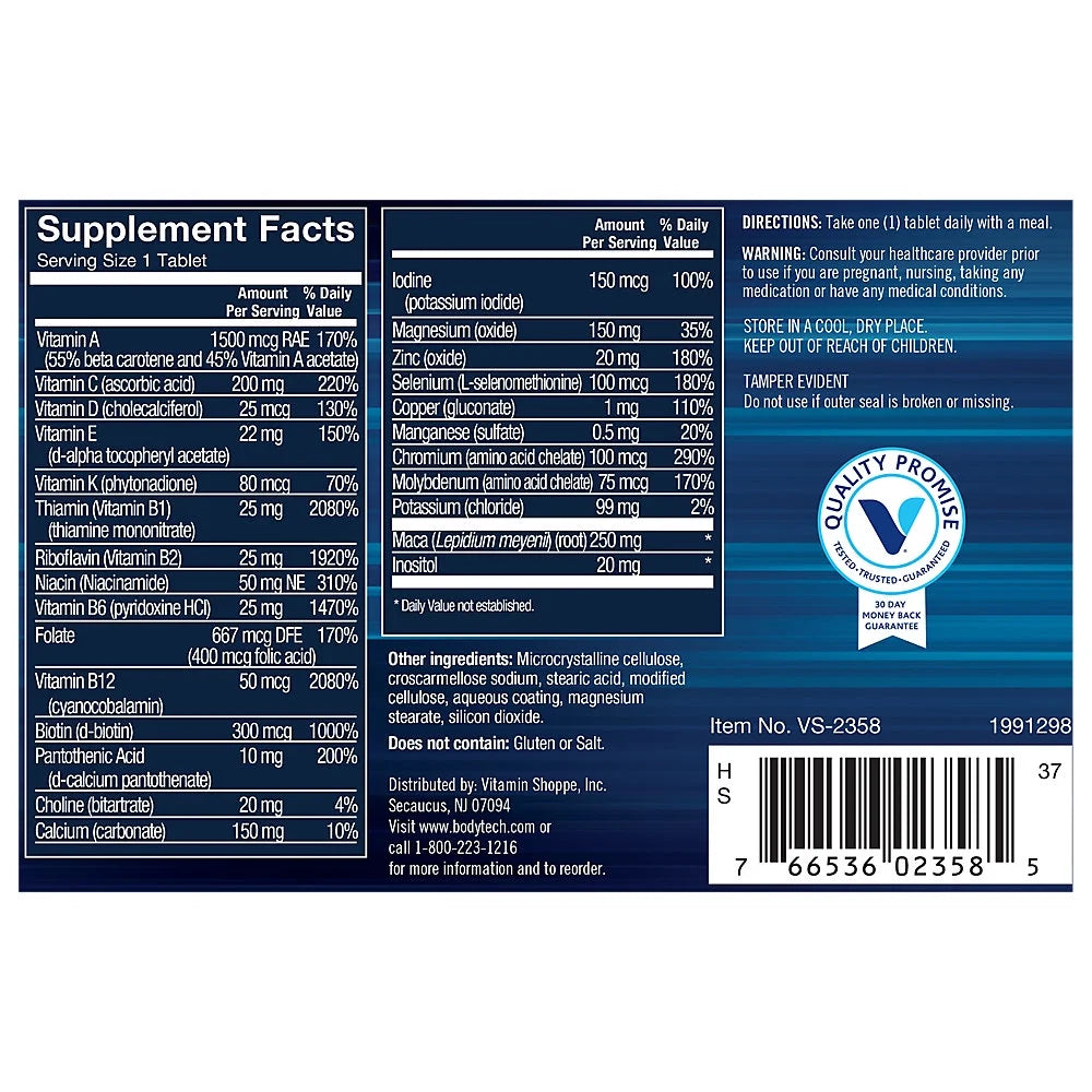 Men's Sport One Daily Multivitamin & Mineral 60 Tablets B919750