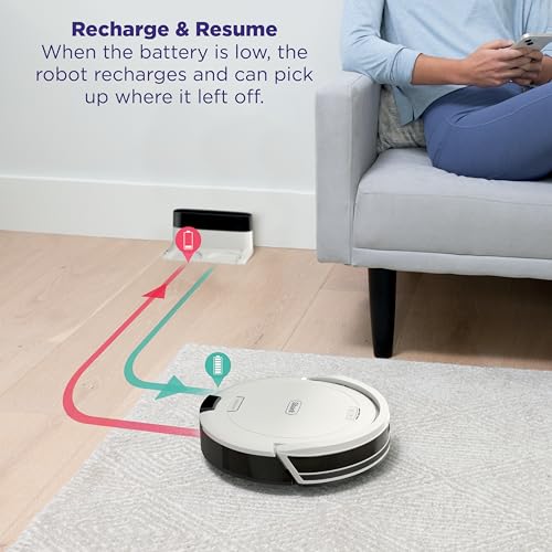 Robot Vacuum and Self-Empty Base with Bagless 60-Day Capacity, Grey T174