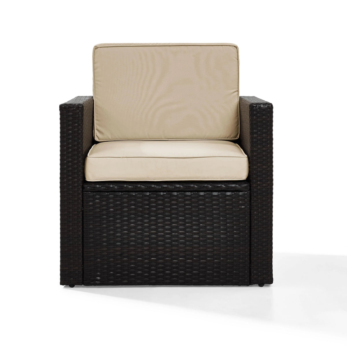 Brown Wicker Patio Arm Chair Z146