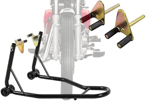 Motorcycle Front Wheel Lift Stand 485LBS Black C8276