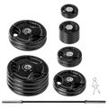 400 LB Olympic Weight Set with Barbell and Clips Z585