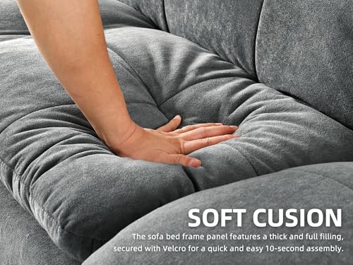 Grey Convertible Futon Sofa Bed P54032