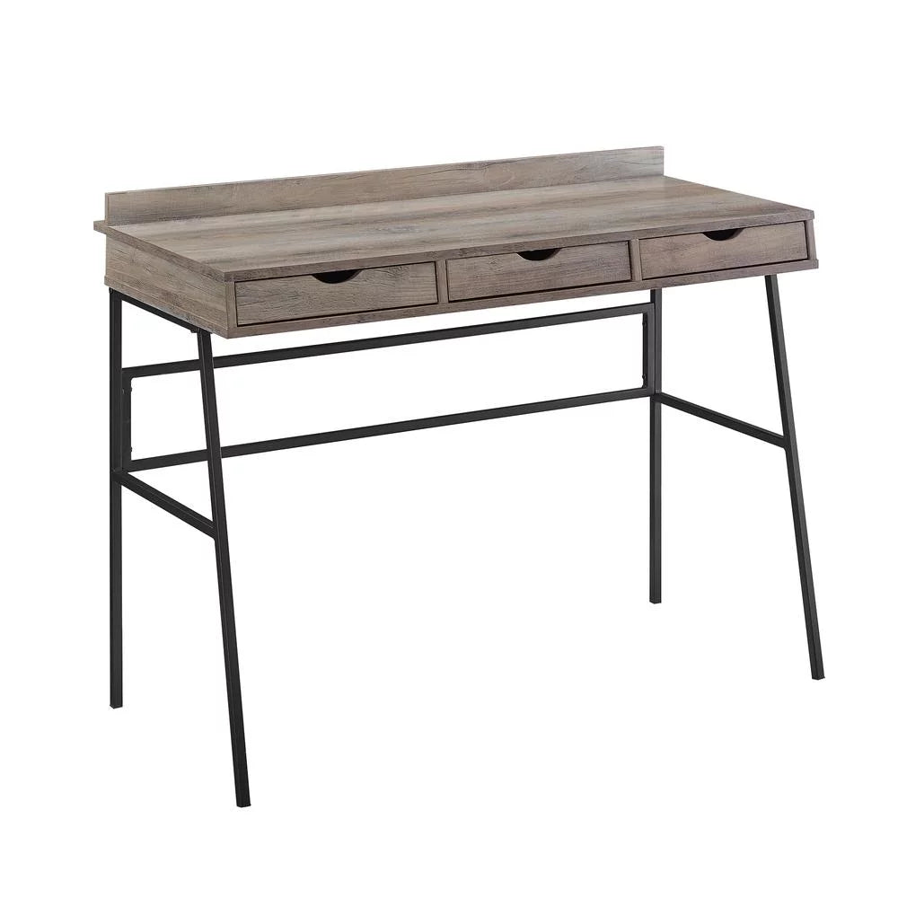 42" Gray Wash 3 Drawer Desk W254
